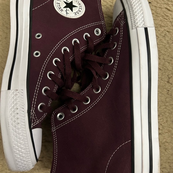 Converse x Zumiez 100k 2026 Burgundy Platform Sneakers - Picture 7 of 9